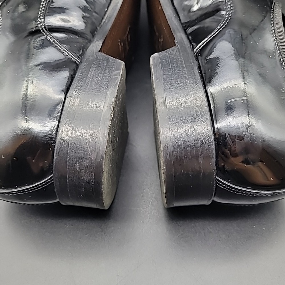 Pronto Uomo Black Patent Mens 9 Dress Shoes All Leather Formal Tuxedo - Picture 8 of 16